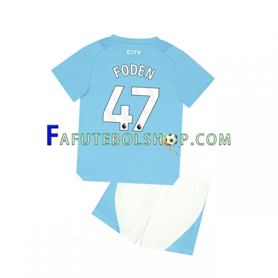 Camisa 1 Manchester City Phil Foden 47 2023-2024 manga curta ,infantil