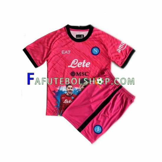 Camisa Goleiro 1 Napoli Face Game Alex Meret 1 2022-2023 manga curta ,infantil