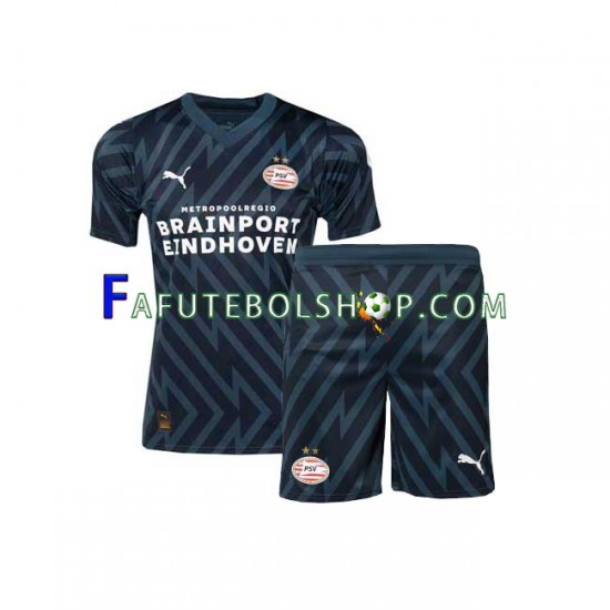 Camisa Goleiro 3 PSV Eindhoven 2023-2024 manga curta ,infantil