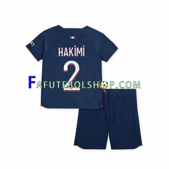 Camisa 1 Paris Saint Germain Hakimi 2 2023-2024 manga curta ,infantil