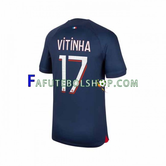 Camisa 1 Paris Saint Germain Vitinha 17 2023-2024 manga curta ,Masculino