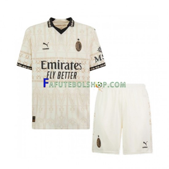 Camisa 4 AC Milan 2023-2024 manga curta ,infantil