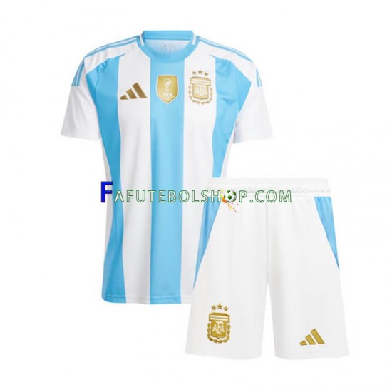 Camisa 1 Argentina Copa America 2024 manga curta ,infantil