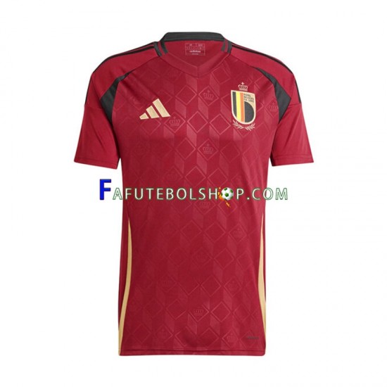 Camisa 1 Bélgica Euro 2024 manga curta ,Masculino