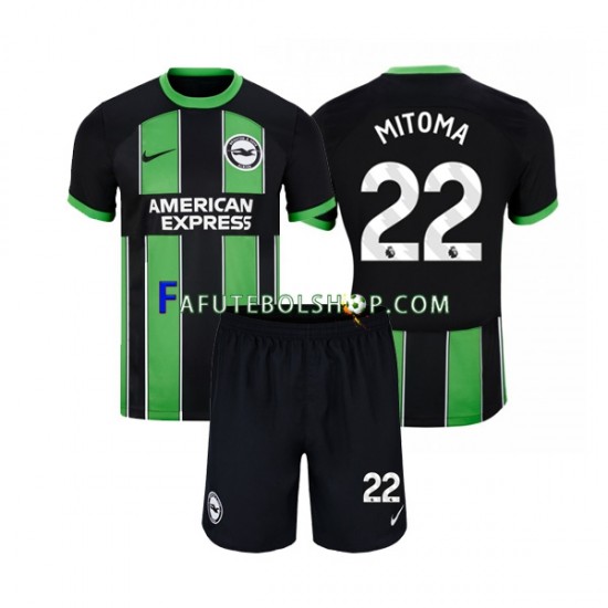 Camisa 2 Brighton Hove Albion Mitoma 22 2023-2024 manga curta ,infantil