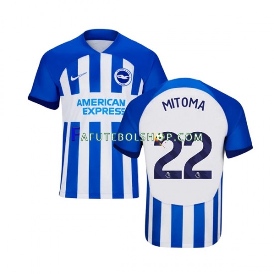 Camisa 1 Brighton Hove Albion Mitoma 22 2023-2024 manga curta ,Masculino