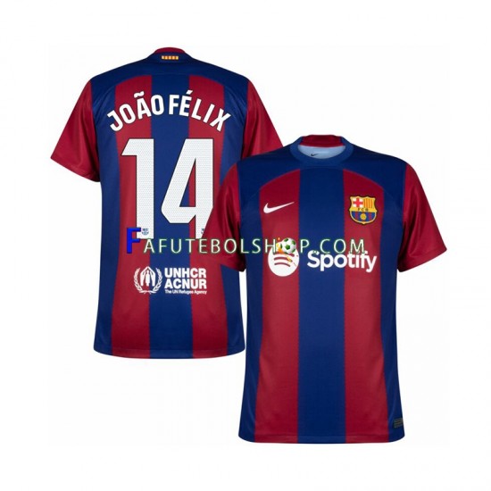 Camisa 1 FC Barcelona Joao Felix 14 2023-2024 manga curta ,Masculino