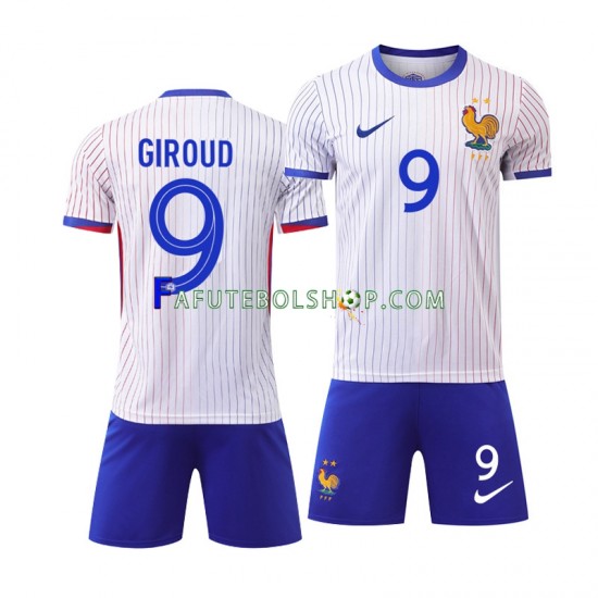 Camisa 2 França Olivier Giroud 9 Euro 2024 manga curta ,infantil