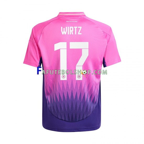 Camisa 2 Alemanha Florian Wirtz 17 Euro 2024 manga curta ,Masculino