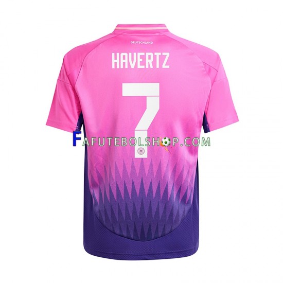 Camisa 2 Alemanha Havertz 7 Euro 2024 manga curta ,Masculino