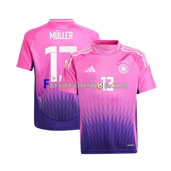 Camisa 2 Alemanha Thomas Muller 13 Euro 2024 manga curta ,Masculino