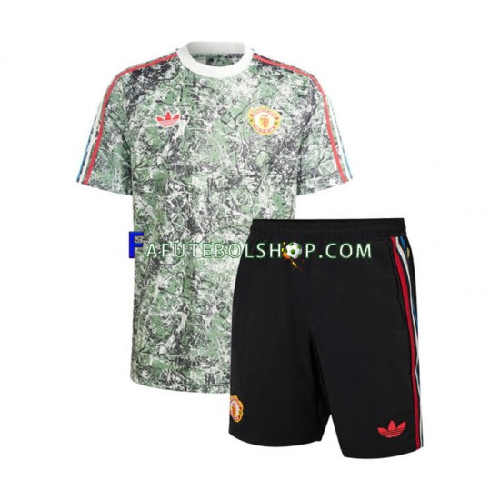 Camisa 1 Manchester United Stone Roses 2023-2024 manga curta ,infantil