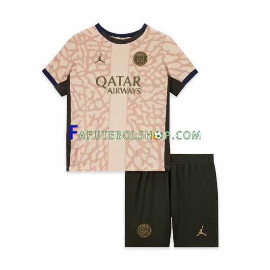 Camisa 4 Paris Saint Germain 2023-2024 manga curta ,infantil