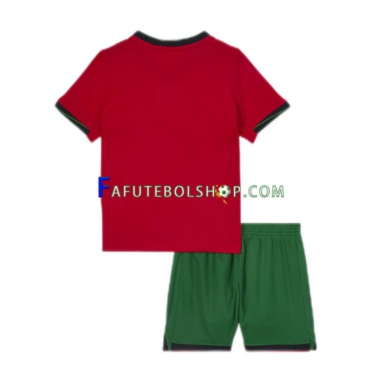 Camisa 1 Portugal Euro 2024 manga curta ,infantil