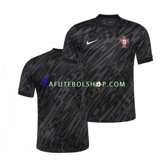 Camisa Goleiro 2 Portugal Euro 2024 manga curta ,Masculino