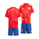 Camisa 1 Espanha Euro 2024 manga curta ,infantil