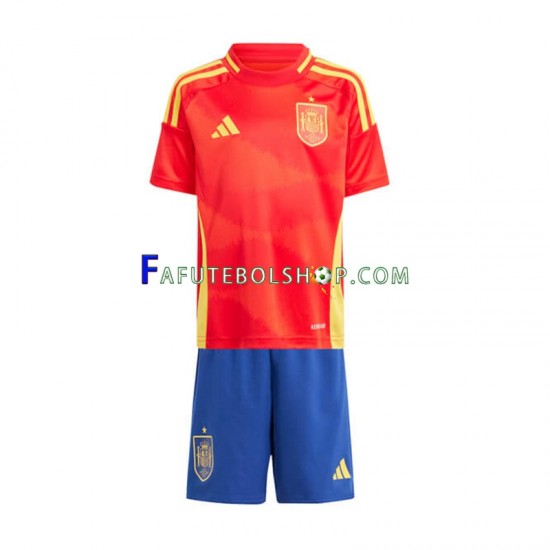 Camisa 1 Espanha Euro 2024 manga curta ,infantil