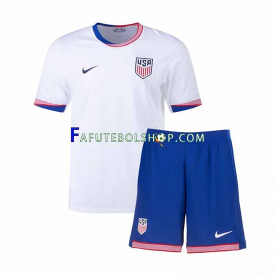 Camisa 1 Estados Unidos 2024 manga curta ,infantil