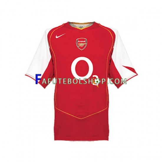 Camisa 1 Arsenal Retrô 2004 manga curta ,Masculino