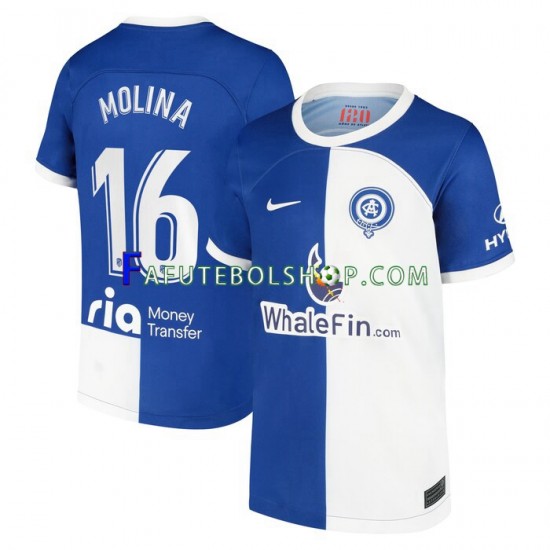 Camisa 1 Atlético de Madrid Molina 16 120 Anniversary 2022-2023 manga curta ,Masculino