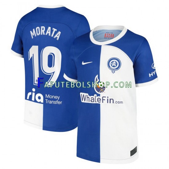 Camisa 1 Atlético de Madrid Morata 19 120 Anniversary 2022-2023 manga curta ,Masculino