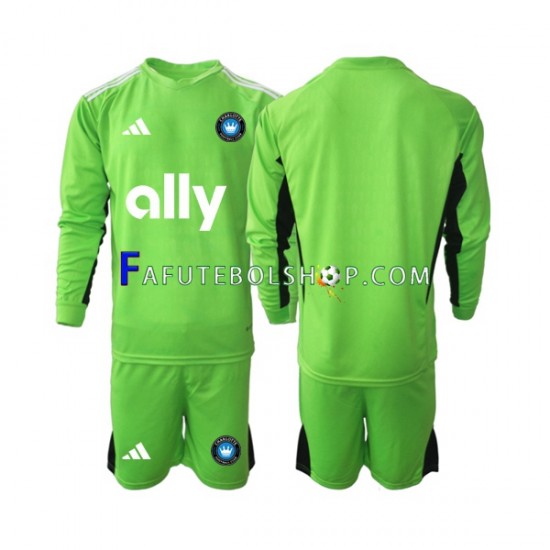 Camisa Goleiro 1 Charlotte FC 2023-2024 manga longa ,infantil