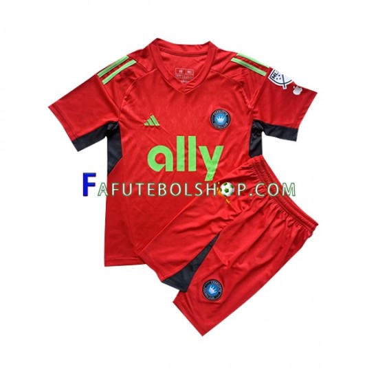 Camisa Goleiro 3 Charlotte FC 2023 manga curta ,infantil