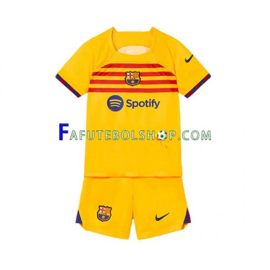 Camisa 4 FC Barcelona 2022-2023 manga curta ,infantil