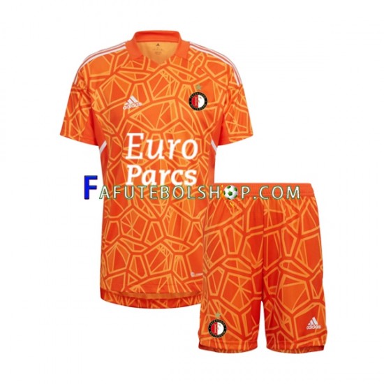 Camisa Goleiro 2 Feyenoord Rotterdam 2022-2023 manga curta ,infantil