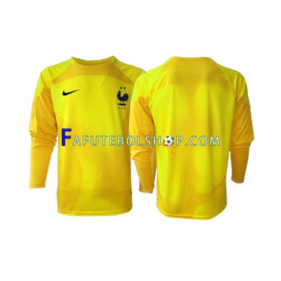 Camisa Goleiro 3 França Copa Do Mundo 2022 manga longa ,Masculino