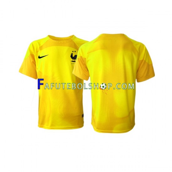 Camisa Goleiro 3 França Copa Do Mundo 2022 manga curta ,Masculino