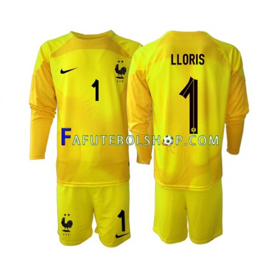 Camisa Goleiro 3 França Hugo Lloris 1 Copa Do Mundo 2022 manga longa ,infantil