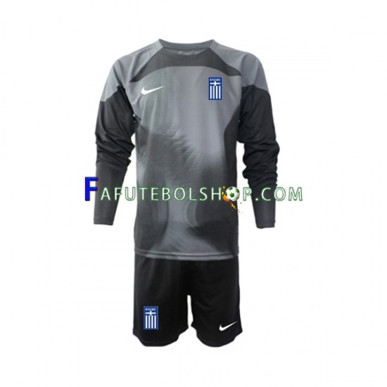 Camisa Goleiro 2 Grécia 2022-2023 manga longa ,infantil