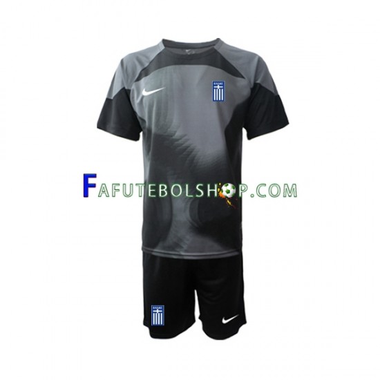 Camisa Goleiro 2 Grécia 2022-2023 manga curta ,infantil