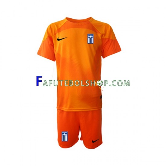 Camisa Goleiro 3 Grécia 2022-2023 manga curta ,infantil