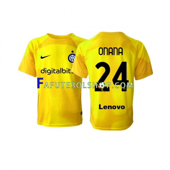 Camisa Goleiro 2 Internazionale Andre Onana 24 2022-2023 manga curta ,Masculino