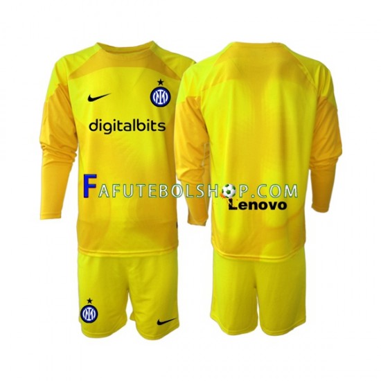 Camisa Goleiro 2 Internazionale 2022-2023 manga longa ,infantil