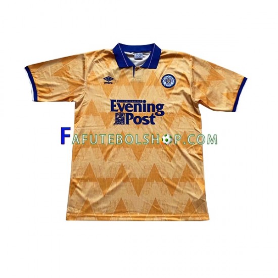 Camisa 2 Leeds United Retrô 1991-1992 manga curta ,Masculino