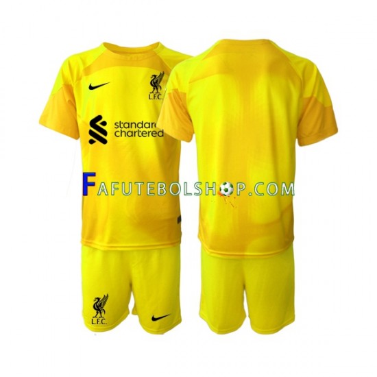 Camisa Goleiro 4 Liverpool 2022-2023 manga curta ,infantil