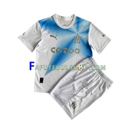 Camisa 1 Olympique de Marseille Anniversary 2022-2023 manga curta ,infantil