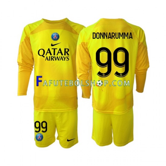 Camisa Goleiro 3 Paris Saint Germain Gianluigi Donnarumma 99 2022-2023 manga longa ,infantil