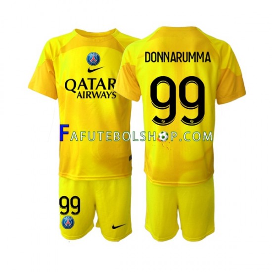 Camisa Goleiro 3 Paris Saint Germain Gianluigi Donnarumma 99 2022-2023 manga curta ,infantil