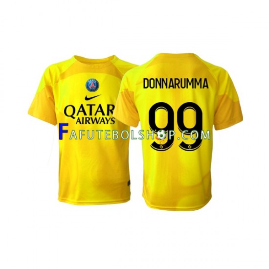 Camisa Goleiro 3 Paris Saint Germain Gianluigi Donnarumma 99 2022-2023 manga curta ,Masculino