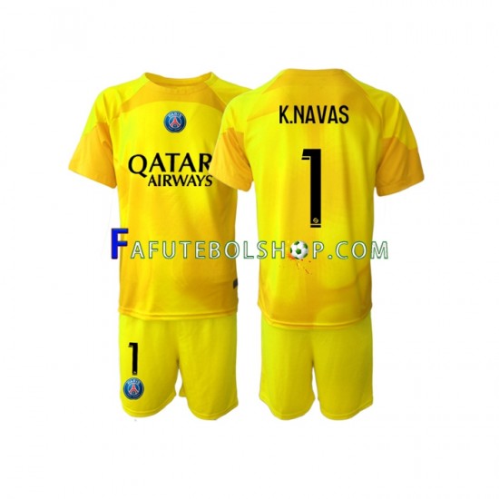 Camisa Goleiro 3 Paris Saint Germain K.NAVAS 1 2022-2023 manga curta ,infantil