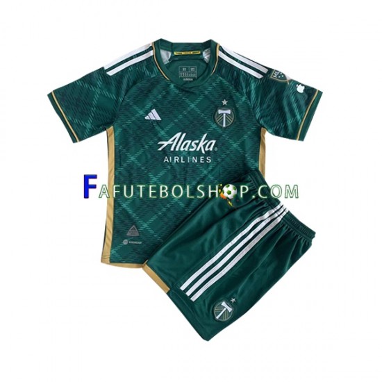 Camisa 1 Portland Timbers 2023 manga curta ,infantil