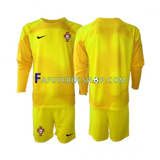 Camisa Goleiro 1 Portugal Copa Do Mundo 2022 manga longa ,infantil