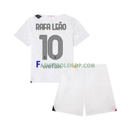 Camisa 2 AC Milan Rafael Leao 10 2023-2024 manga curta ,infantil