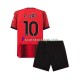 Camisa 1 AC Milan Rafael Leao 10 2023-2024 manga curta ,infantil