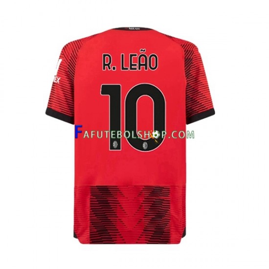 Camisa 1 AC Milan Rafael Leao 10 2023-2024 manga curta ,Masculino