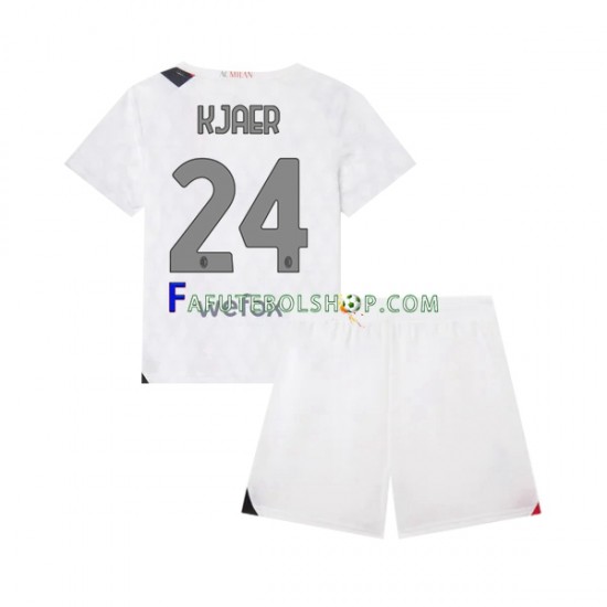 Camisa 2 AC Milan Simon Kjaer 24 2023-2024 manga curta ,infantil